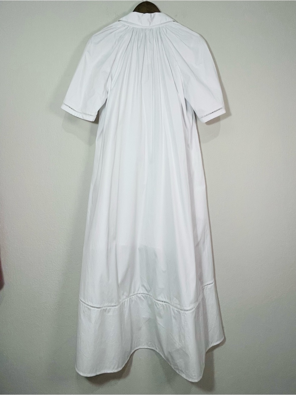 Madewell NWT Poplin Splitneck Midi Shirtdress Size Small in White - Picture 11 of 16